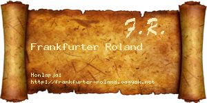 Frankfurter Roland névjegykártya