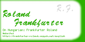 roland frankfurter business card
